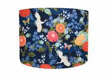 Load image into Gallery viewer, blue japanese themed lampshade
