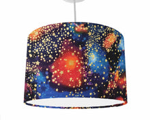 Load image into Gallery viewer, Galaxy with gold star ceiling pendant
