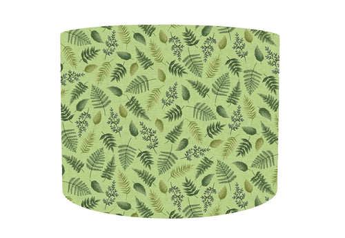 green fern themed lampshade