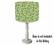 Load image into Gallery viewer, green table lamp shade in fern style
