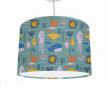 Load image into Gallery viewer, Ocean themed nursery ceiling light shade
