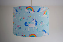 Load image into Gallery viewer, blue unicorn ceiling light shade
