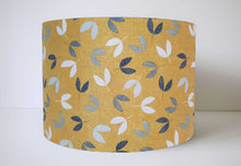 Load image into Gallery viewer, mustard yellow and grey nature lampshade
