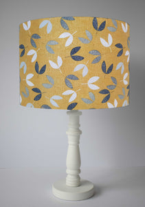 mustard yellow and grey seed table lampshade