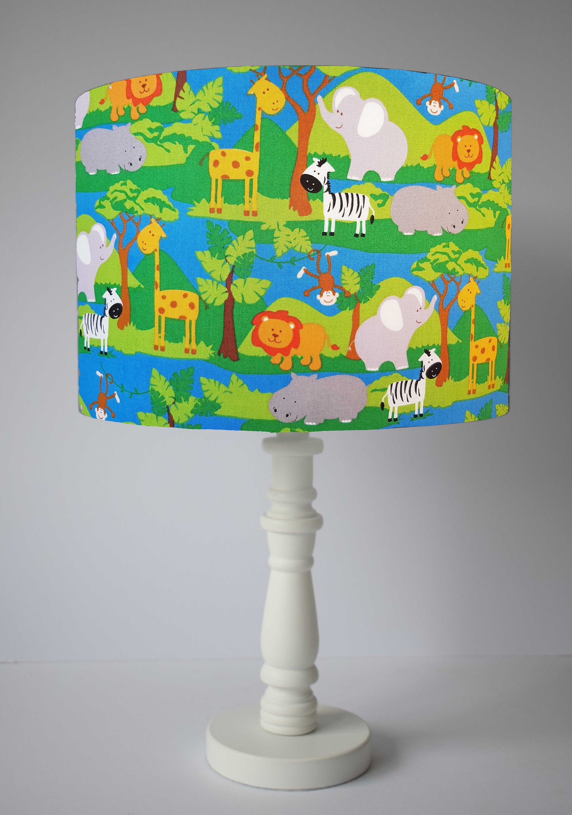 jungle animal nursery decor table lamp shade