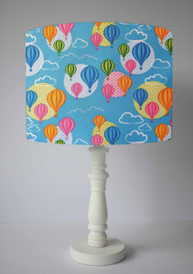 hot air balloon table lamp shade in blue