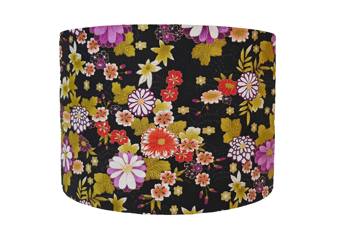 Black Japanese Floral Lampshade