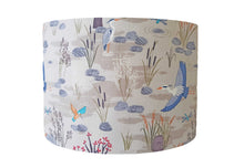 Load image into Gallery viewer, Cream Nature Wildlife Lampshade, Bird And River Scene Light Shade
