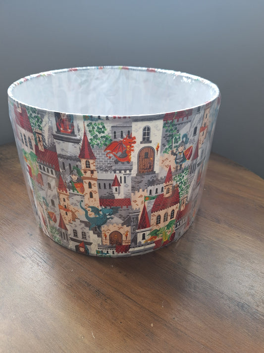 Knights and Dragons TABLE Lampshade - Ready made