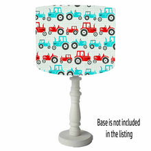 Load image into Gallery viewer, kids bedroom table lampshade in tractor theme
