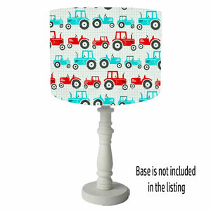kids bedroom table lampshade in tractor theme