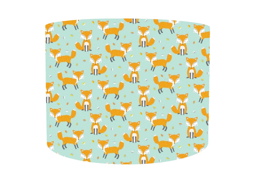 Blue Fox Lampshade, Woodland Themed Nursery