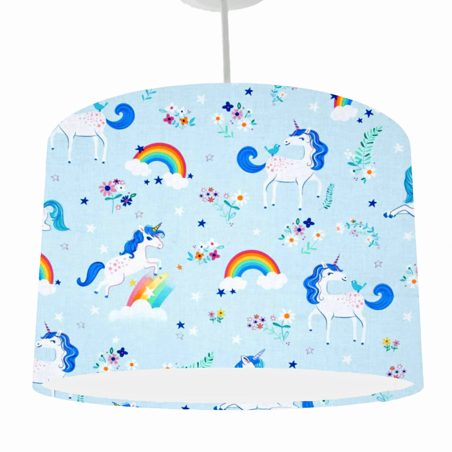 Unicorn And Rainbow Nursery Lampshade, Girl Bedroom Decor