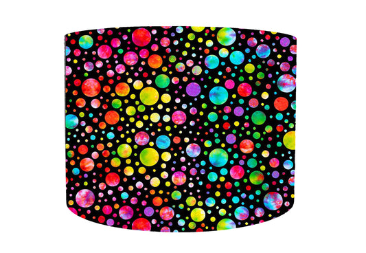 Rainbow Spotted Lampshade, Effervescence Rainbow Bubbles