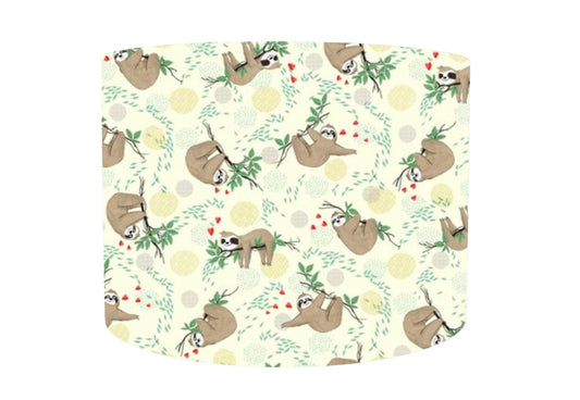 Cream Sloth Lampshade, Cute Animals,