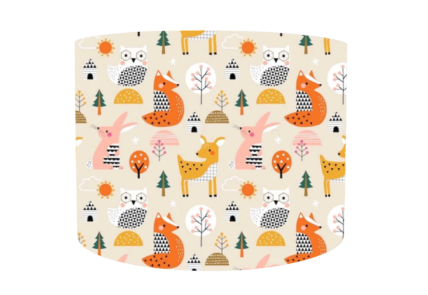 Scandi Woodland Lampshade, Kids Bedroom Decor