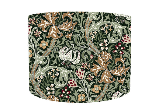 William Morris Golden Lily Lampshade, White Lining