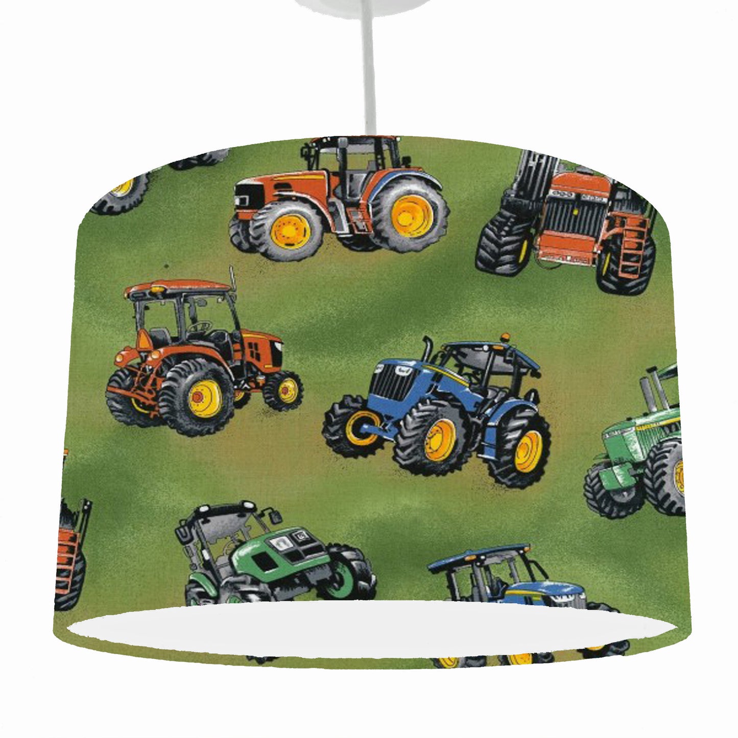 Green Tractor Lampshade, Farm Themed Home Decor