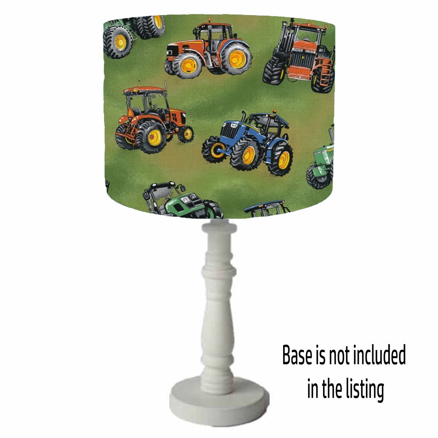 Green Tractor Lampshade, Farm Themed Home Decor