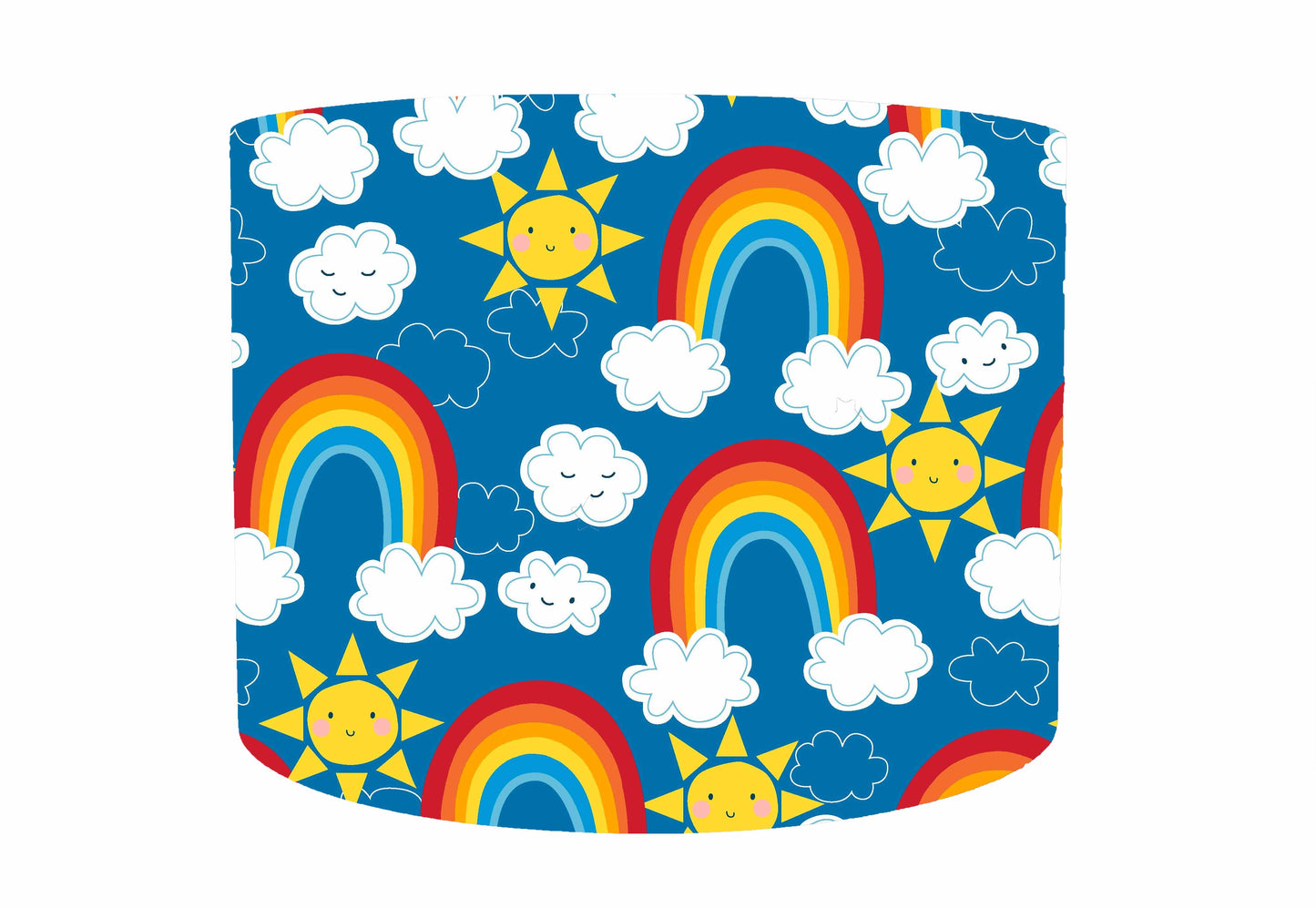 Happy Sunshine, Rainbow And Cloud Lampshade, Rainbow Nursery Decor