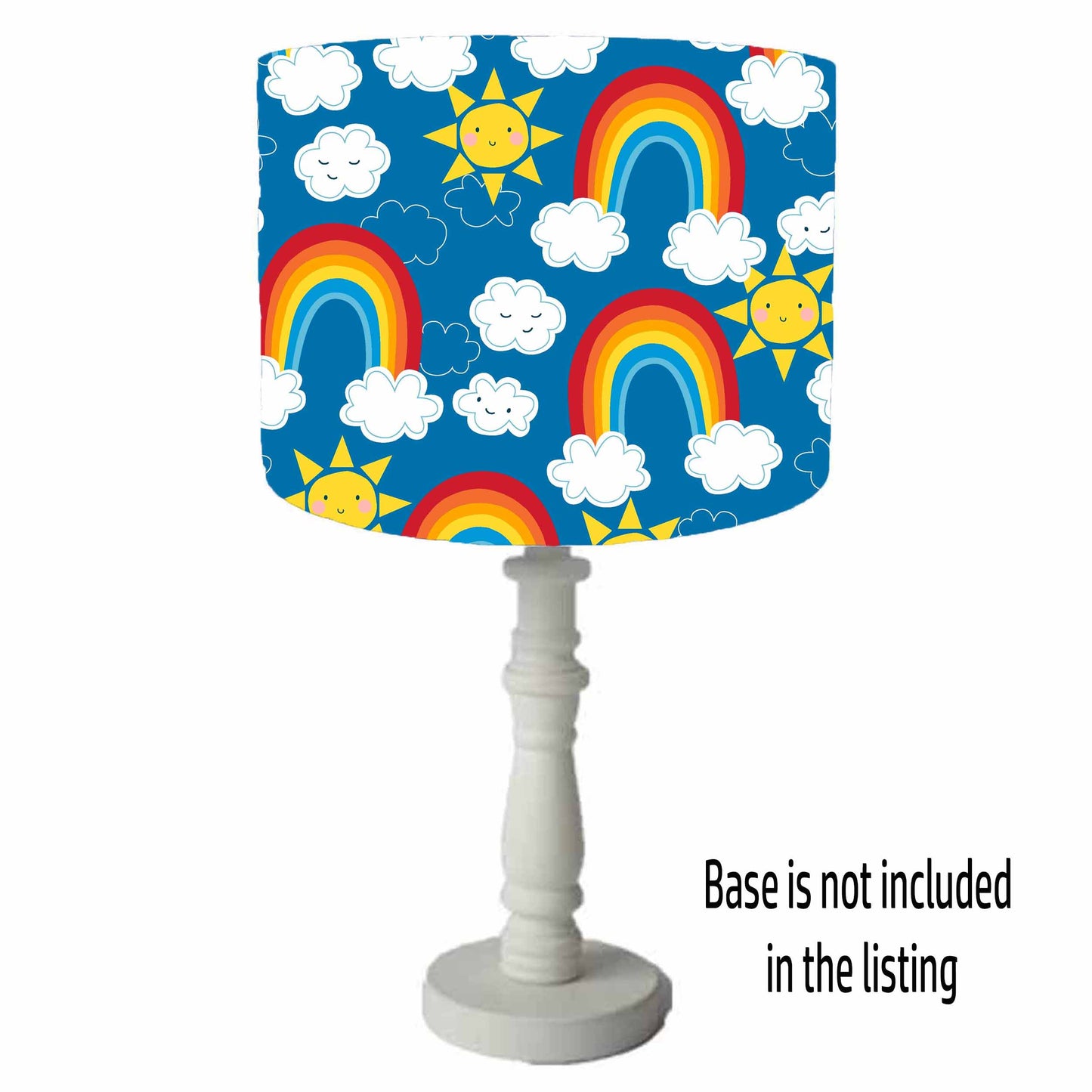 Happy Sunshine, Rainbow And Cloud Lampshade, Rainbow Nursery Decor