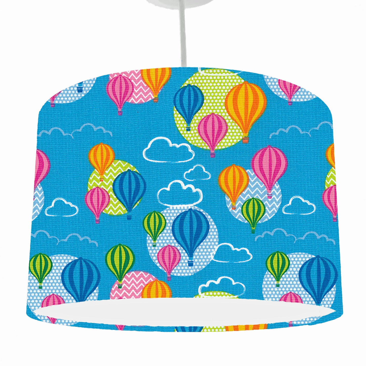 Blue Hot Air Balloon Lampshade, Fun Lampshade For Playroom