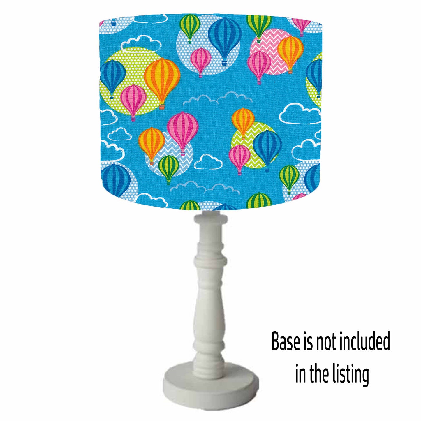 Blue Hot Air Balloon Lampshade, Fun Lampshade For Playroom