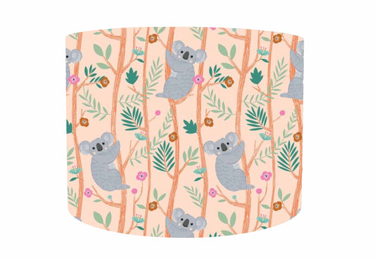 Peach Koala Lampshade, Australian Themed Decor