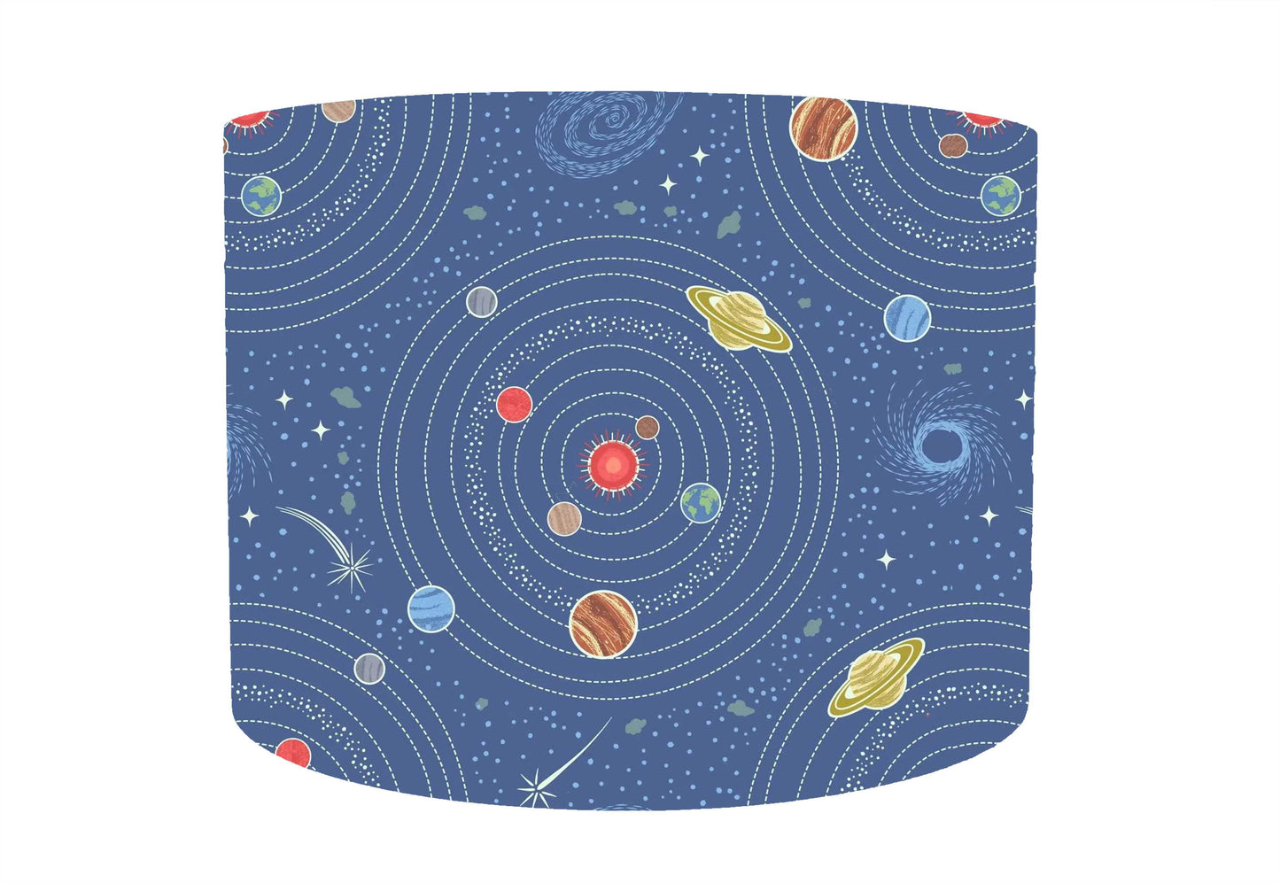 Glow In The Dark Planet Lampshade, Blue Space Lightshade, Space Nursery Decor