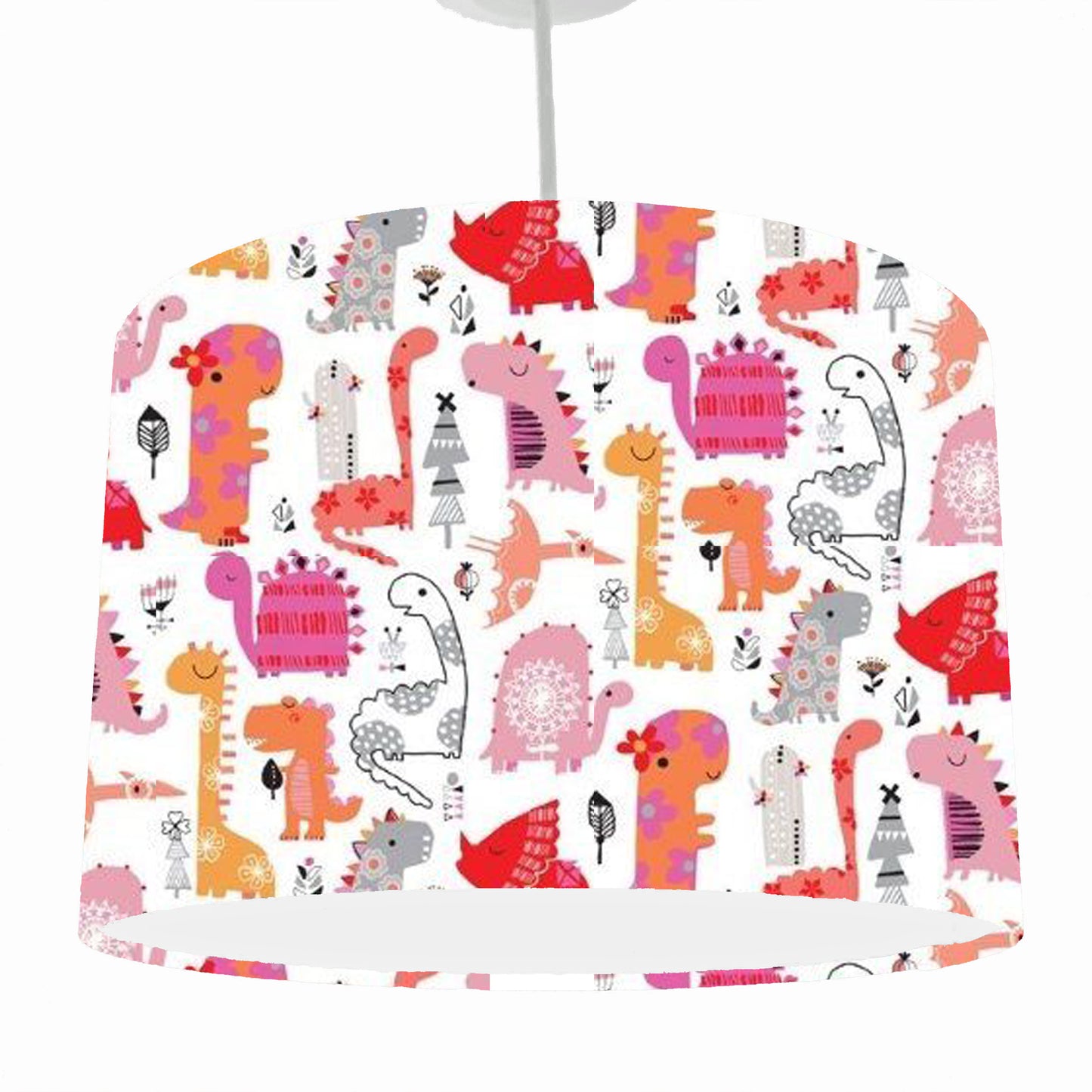 Pink Dinosaur Lampshade, Girl Dinosaur Bedroom Decor