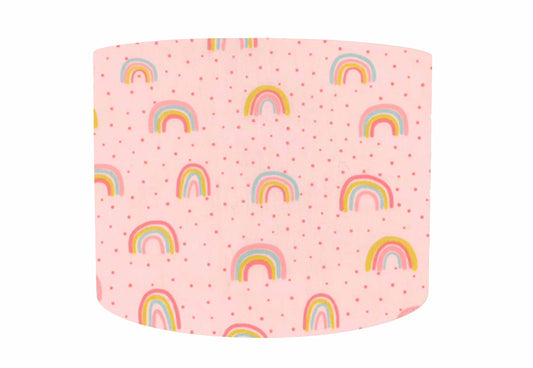 Pink And Gold Rainbow Lampshade, Girl Bedroom Decor