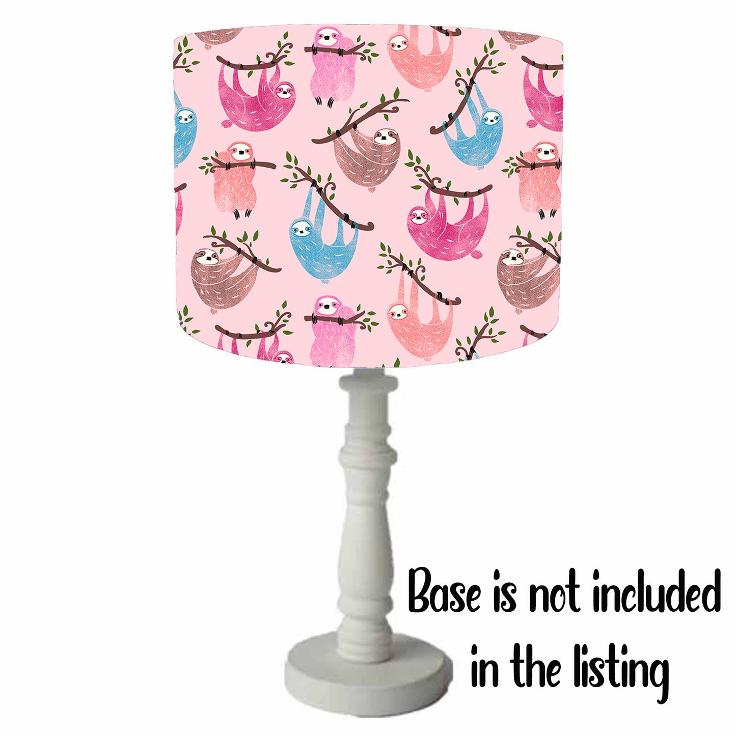 Pink Sloth Lampshade, Sloth Home Decor