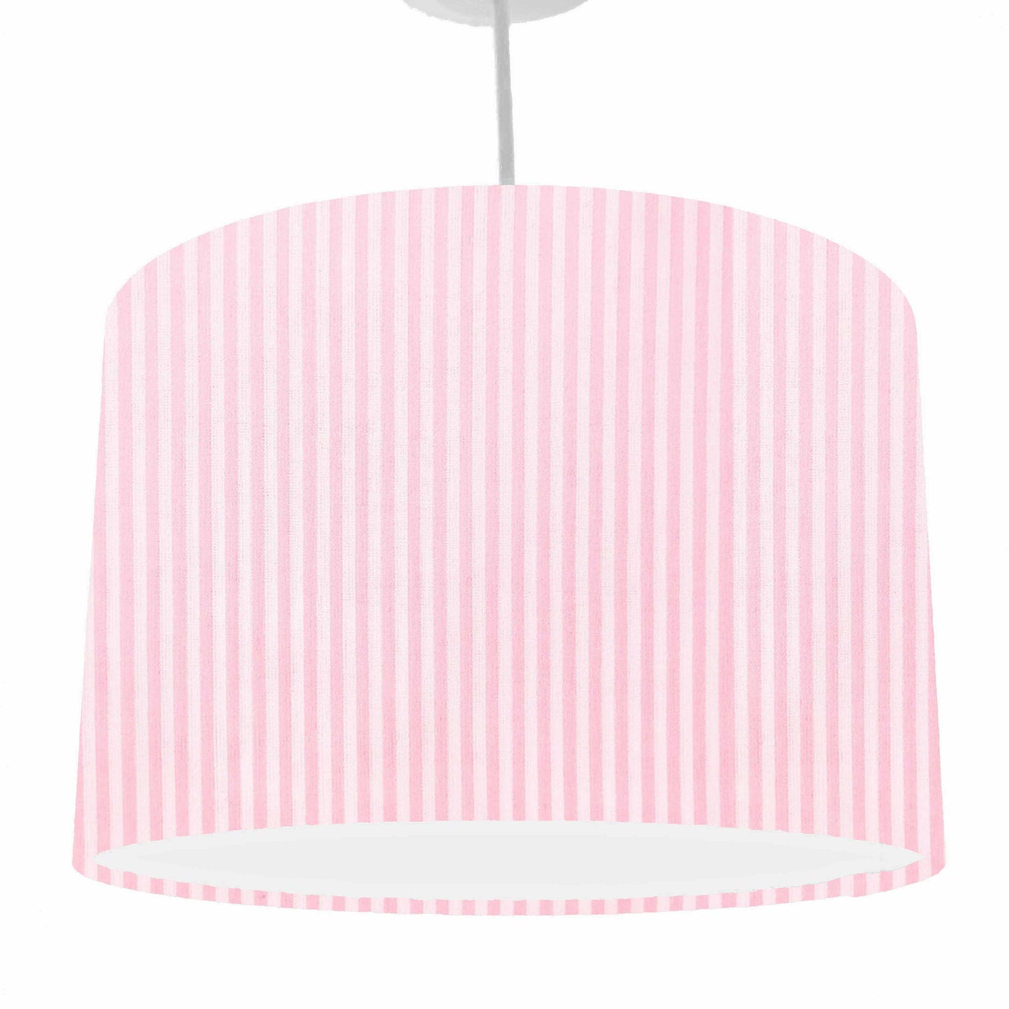 pink and white candy striped drum ceiling lampshade
