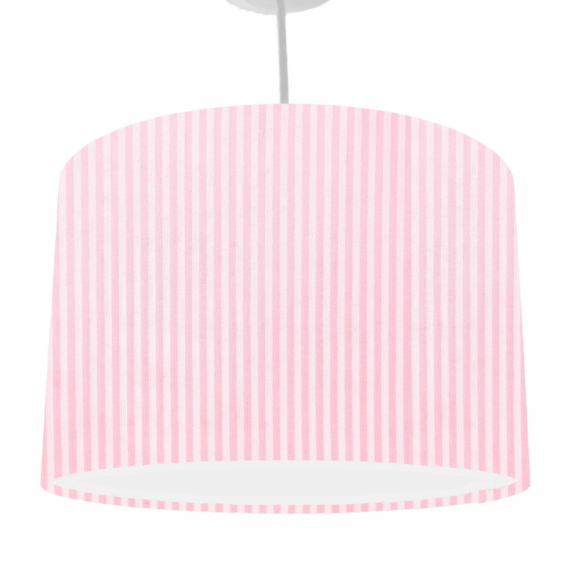 pink and white candy striped drum ceiling lampshade