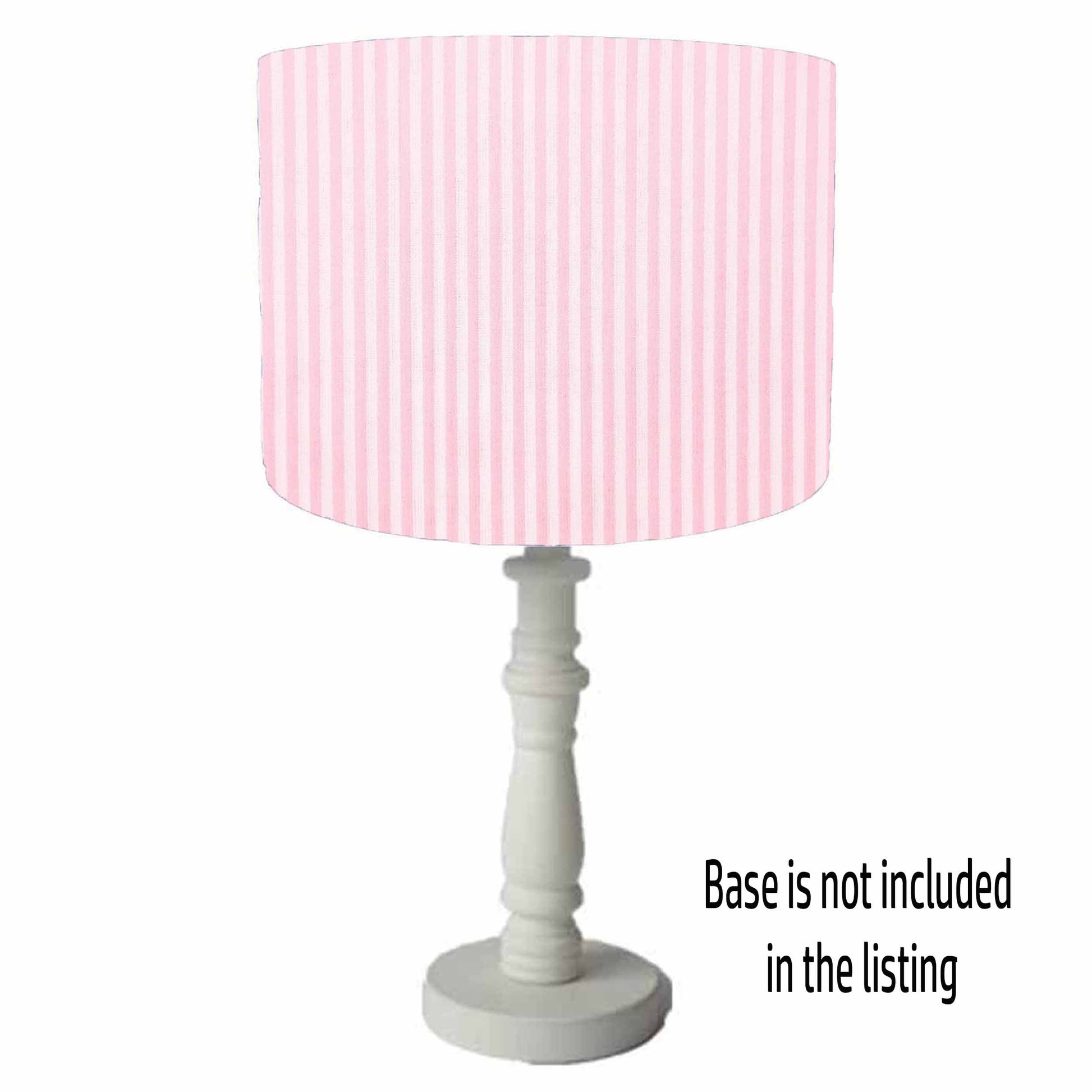 pink and white candy striped drum table lampshade