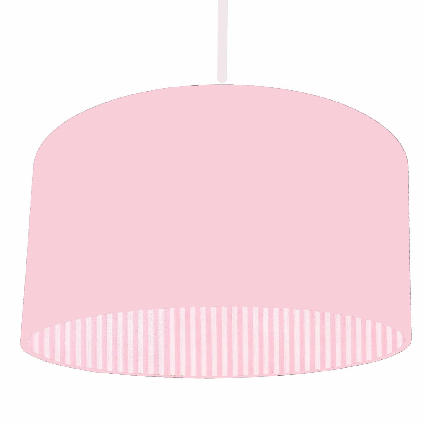 Pink And White Candy Striped Double Lampshade, Girl Bedroom Decor