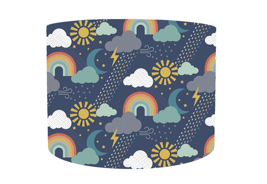 Rainbow After The Storm Lampshade, Rainbow Baby Nursery Decor