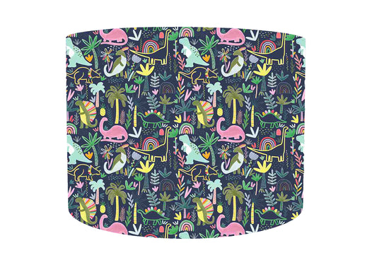 Pastel Dinosaur Lampshade, Girl Dinosaur Bedroom Decor