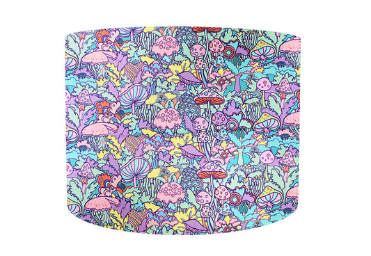 Retro Pastel Toadstool Lampshade, Woodland Bedroom Theme