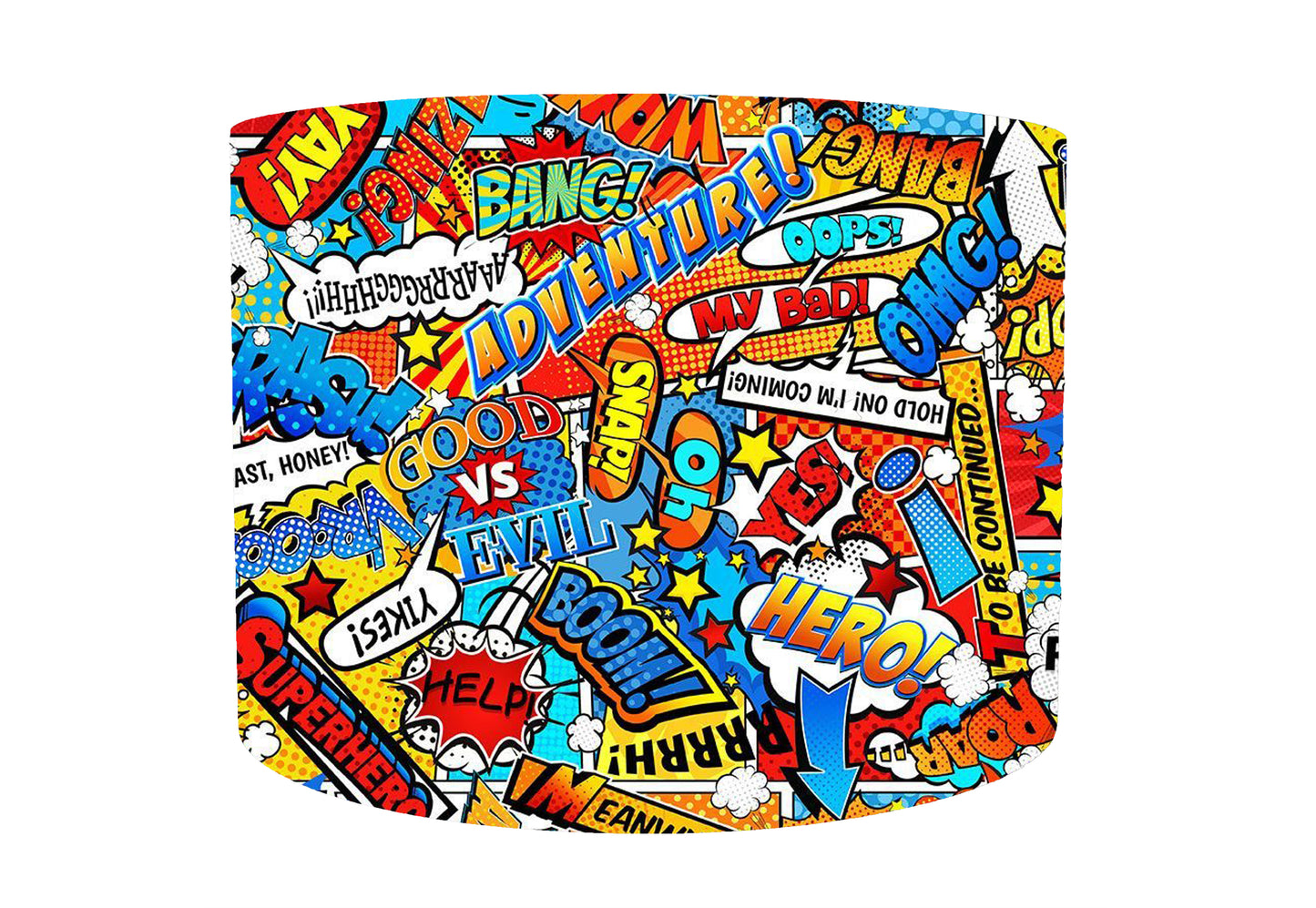 Superhero Lampshade, Colourful Kids Room Decor