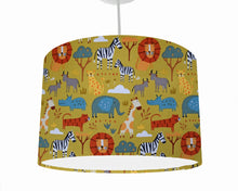 Load image into Gallery viewer, chartreuse jungle animal ceiling light shade
