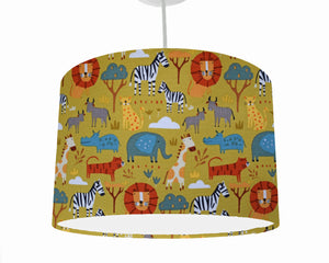 chartreuse jungle animal ceiling light shade