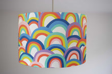 Load image into Gallery viewer, bold pastel rainbow ceiling pendant light shade
