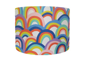 Bold pastel rainbow lampshade