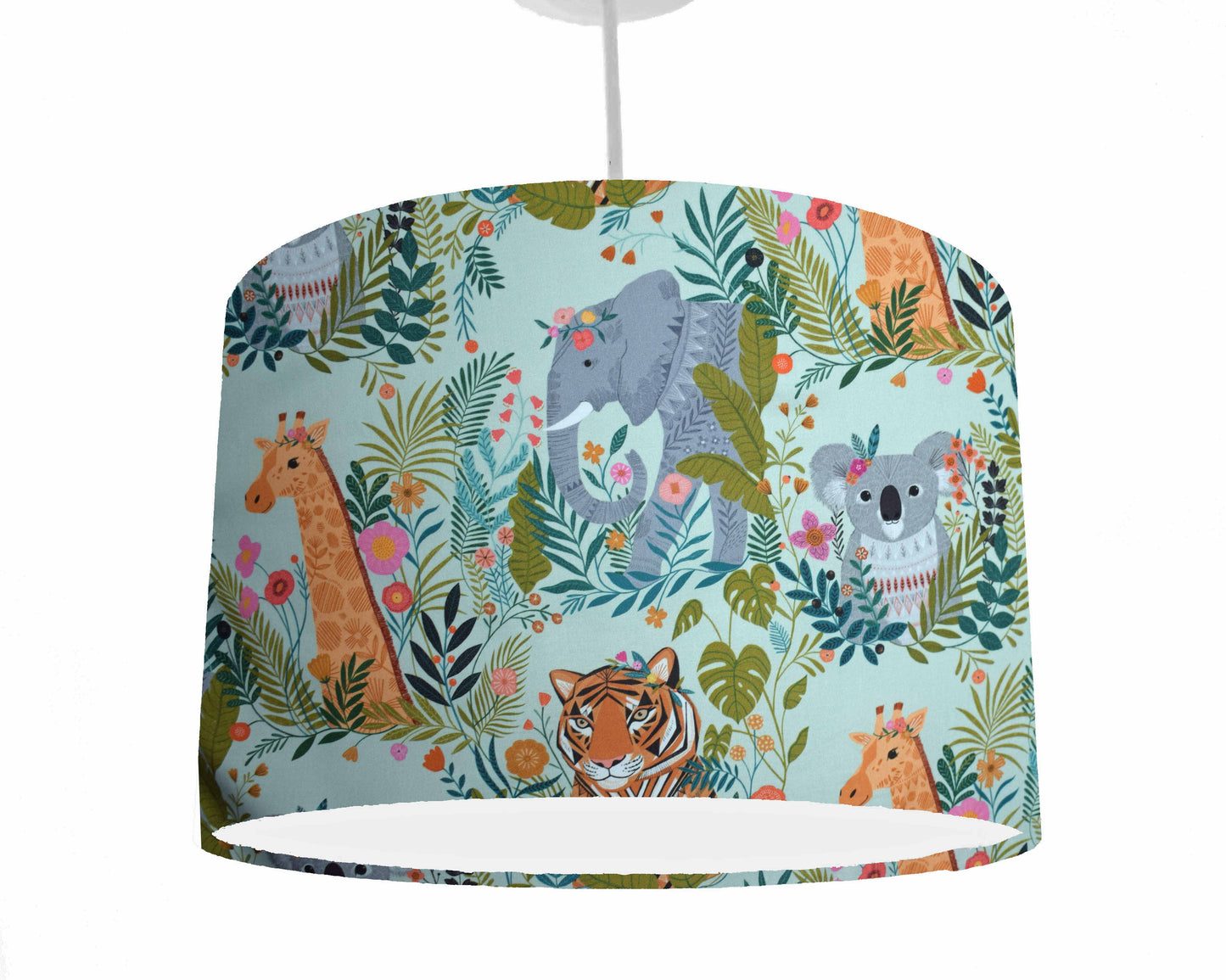 green jungle animal ceiling pendant light shade