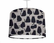 Load image into Gallery viewer, black cat ceiling pendant light shade

