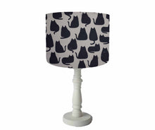 Load image into Gallery viewer, cat silhouette linen cotton table lamp shade
