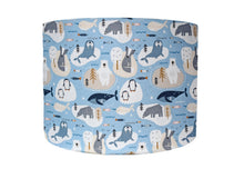 Load image into Gallery viewer, Blue arctic animals lampshade
