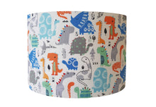 Load image into Gallery viewer, Blue And Orange Dinosaur Lampshade

