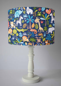 dark blue safari themed table lamp shade